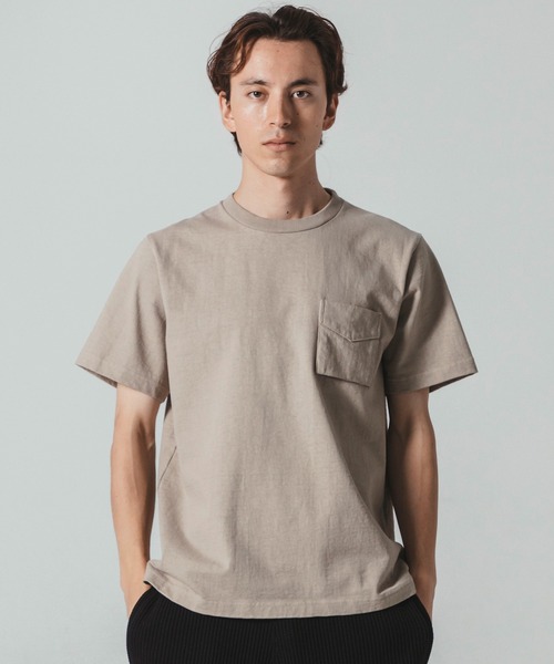 Jackman(ジャックマン)の「Dotsume Pocket T-Shirt(Tシャツ/カットソー・メンズ・ブルー系その他/ライム/オフホワイト/ブラック/ベビーピンク/サックスブルー/クリアブルー/ブルー系その他2/ネイビー/ダークグリーン/グリーン系その他2/ダークベージュ/ライトベージュ/グレイッシュベージュ/スミクロ/ホワイト系その他2/ダークブルー・MEDIUM/LARGE/X-LARGE/SMALL)」の8枚目の写真