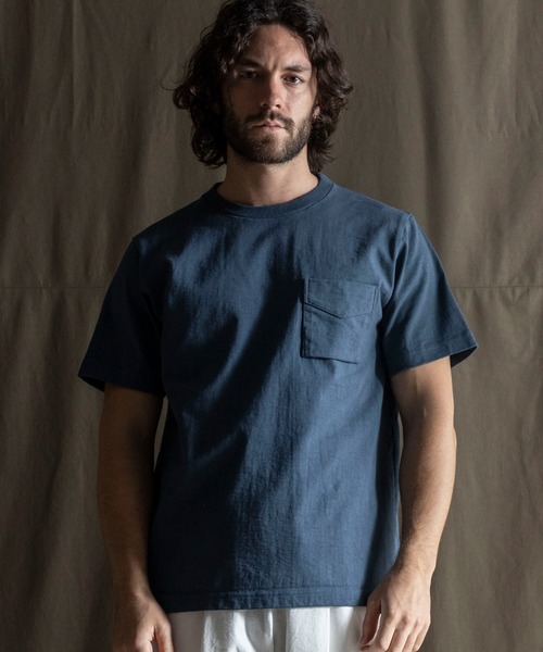 Jackman(ジャックマン)の「Dotsume Pocket T-Shirt(Tシャツ/カットソー・メンズ・ブルー系その他/ライム/オフホワイト/ブラック/ベビーピンク/サックスブルー/クリアブルー/ブルー系その他2/ネイビー/ダークグリーン/グリーン系その他2/ダークベージュ/ライトベージュ/グレイッシュベージュ/スミクロ/ホワイト系その他2/ダークブルー・MEDIUM/LARGE/X-LARGE/SMALL)」の16枚目の写真