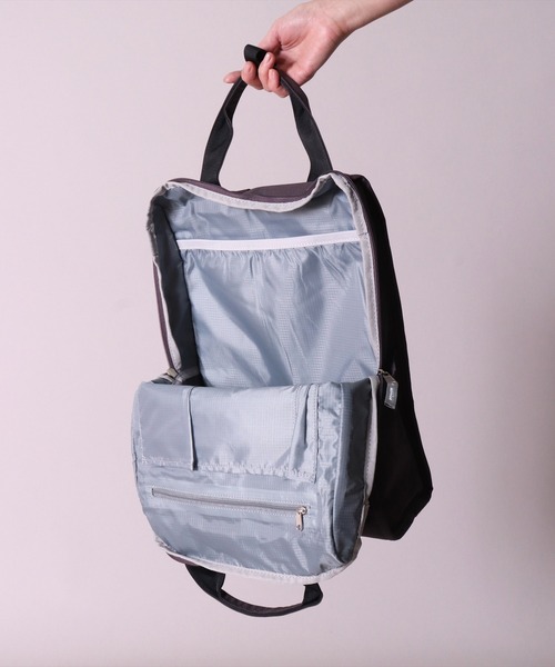anello(アネロ)の「(LF)【anello】2WAY 10ポケット トート型 リュック(バックパック/リュック・レディース・ブラック/ネイビー/オリーブ/ブラック系その他/グレイッシュベージュ・ONE SIZE)」の12枚目の写真
