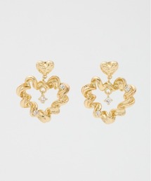 SLY | HEART HOOP P/EARRING ハート フープ ピアス(ピアス（両耳用）)