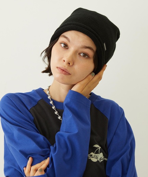 MILKFED.(ミルクフェド)の「LOOSE KNIT CAP(ニットキャップ/ビーニー・レディース・アッシュ/ブラック/ブラウン・ONE SIZE)」の6枚目の写真