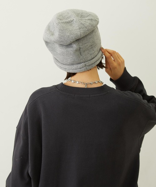 MILKFED.(ミルクフェド)の「LOOSE KNIT CAP(ニットキャップ/ビーニー・レディース・アッシュ/ブラック/ブラウン・ONE SIZE)」の14枚目の写真