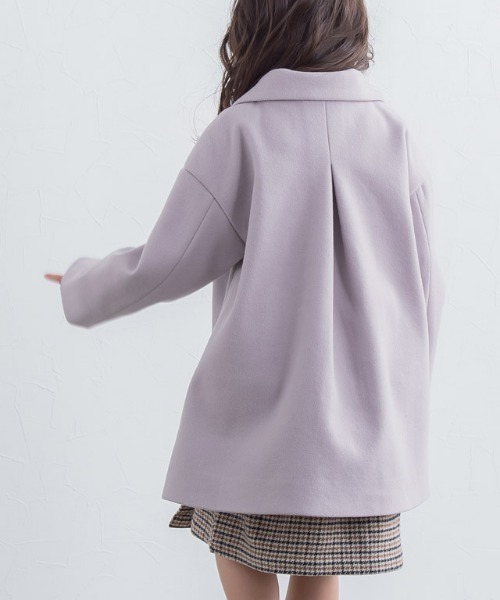 lulpini(ルルピー二)の「kids ウールタッチAラインコート(その他アウター・キッズ・アイボリー/ラベンダー・S/M/L)」の5枚目の写真