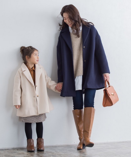 lulpini(ルルピー二)の「kids ウールタッチAラインコート(その他アウター・キッズ・アイボリー/ラベンダー・S/M/L)」の15枚目の写真