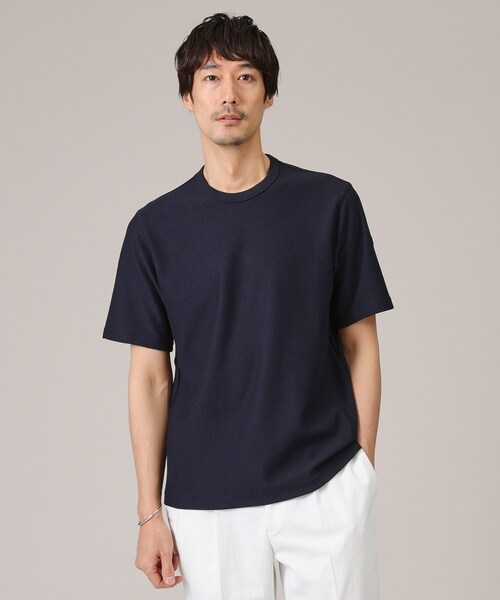 TAKEO KIKUCHI(タケオキクチ)の「【尾州織/Made in JAPAN】メランジ Tシャツ(Tシャツ/カットソー・メンズ・ブラウン系その他/ライトグレー/ブルー系その他/ネイビー/ボルドー/ライトブルー・01/02/03/04/05)」の4枚目の写真
