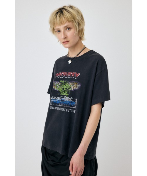 MOUSSY(マウジー)の「【2サイズ展開】MOUSSY TOUR 24 Tシャツ(Tシャツ/カットソー・レディース・ブラック/ホワイト/ダークグレー・1/2)」の8枚目の写真
