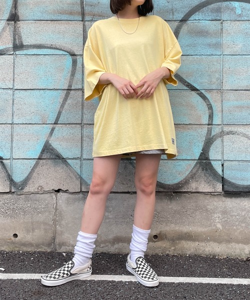 WEGO(ウィゴー)の「WEGO/CREW BIG半袖Tシャツ(Tシャツ/カットソー・メンズ・イエロー/カーキ/ホワイト/グレー系その他/ブラック・MEDIUM/LARGE)」の21枚目の写真