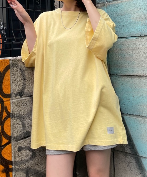 WEGO(ウィゴー)の「WEGO/CREW BIG半袖Tシャツ(Tシャツ/カットソー・メンズ・イエロー/カーキ/ホワイト/グレー系その他/ブラック・MEDIUM/LARGE)」の22枚目の写真