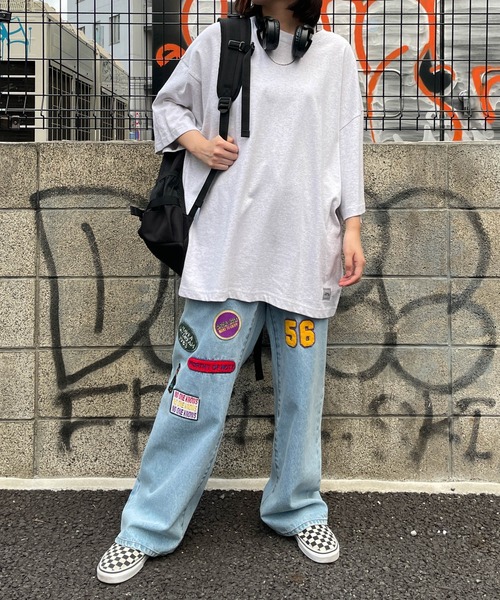 WEGO(ウィゴー)の「WEGO/CREW BIG半袖Tシャツ(Tシャツ/カットソー・メンズ・イエロー/カーキ/ホワイト/グレー系その他/ブラック・MEDIUM/LARGE)」の14枚目の写真
