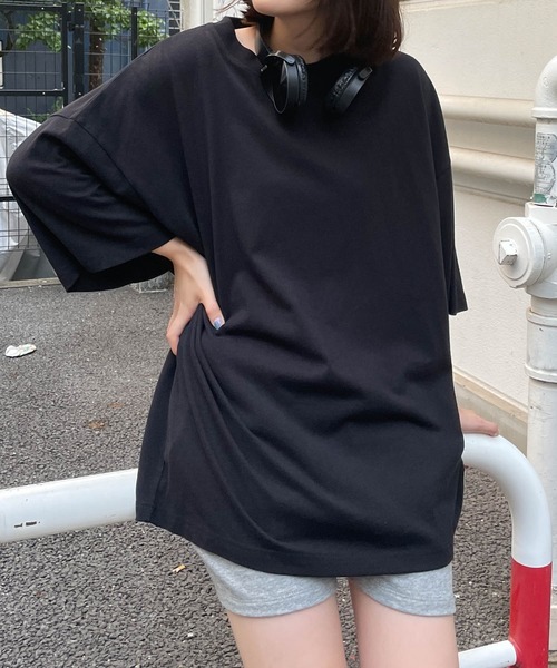 WEGO(ウィゴー)の「WEGO/CREW BIG半袖Tシャツ(Tシャツ/カットソー・メンズ・イエロー/カーキ/ホワイト/グレー系その他/ブラック・MEDIUM/LARGE)」の12枚目の写真