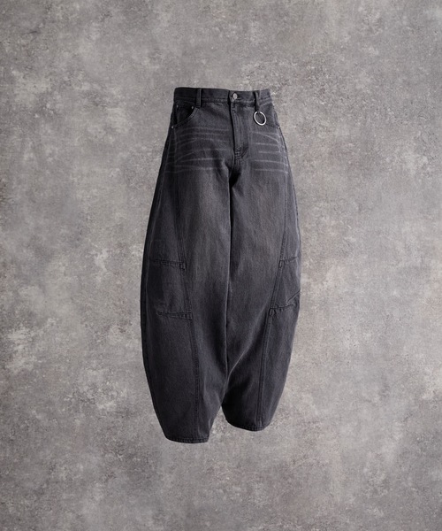 ADRER(アドラー)の「Super Wide Balloon Pants / スーパーワイド バルーンパンツ(デニムパンツ・メンズ・ブラック系1/グレー系1/ブラック系2・S/XS/L/M)」の15枚目の写真