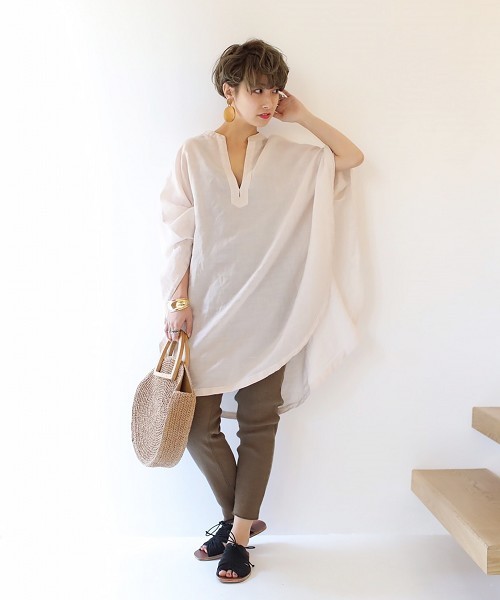 TODAYFUL(トゥデイフル)の「リネンリブレギンス(レギンス/スパッツ・レディース・ホワイト/カーキ/ナチュラル・FREE)」の4枚目の写真