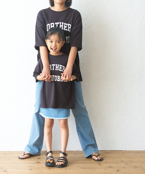 coca(coca)(コカ)の「キッズ 親子お揃い ビッグシルエット プリント Tシャツ(Tシャツ/カットソー・キッズ・B/C/D/A・100/110/120/130/140)」の8枚目の写真
