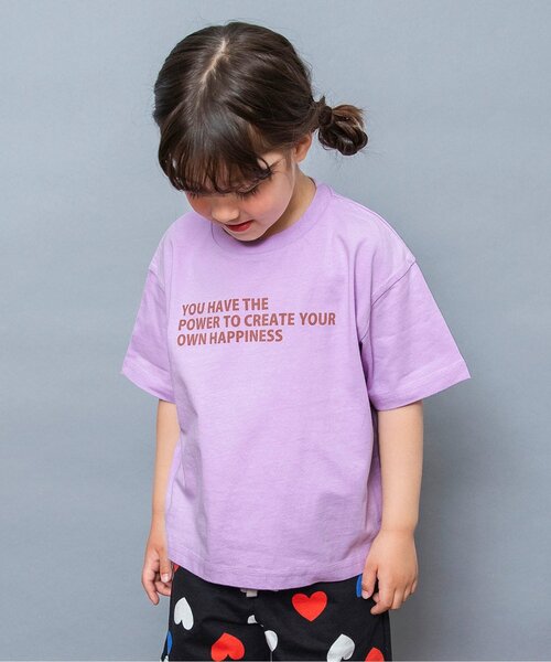BREEZE(ブリーズ)の「【WEB限定】イロイロロゴ半袖Tシャツ(Tシャツ/カットソー・キッズ・オフホワイト/ターコイズブルー/ブラック/アイボリー/サックスブルー/ピンク/ライム/ラベンダー/ネイビー/オレンジ/パープル/イエロー・90/100/110/120/130/140/150/160)」の9枚目の写真