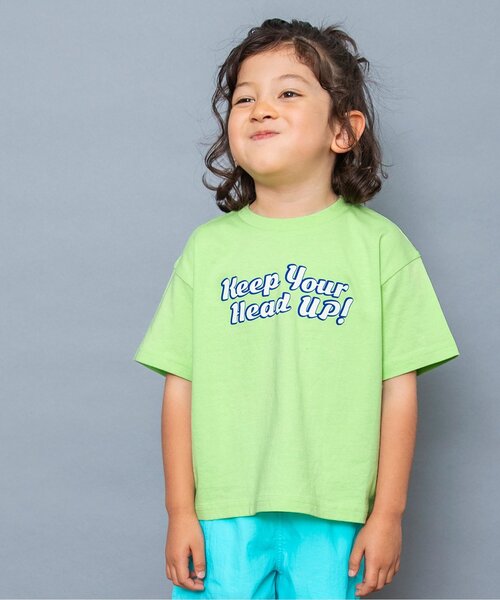 BREEZE(ブリーズ)の「【WEB限定】イロイロロゴ半袖Tシャツ(Tシャツ/カットソー・キッズ・オフホワイト/ターコイズブルー/ブラック/アイボリー/サックスブルー/ピンク/ライム/ラベンダー/ネイビー/オレンジ/パープル/イエロー・90/100/110/120/130/140/150/160)」の5枚目の写真