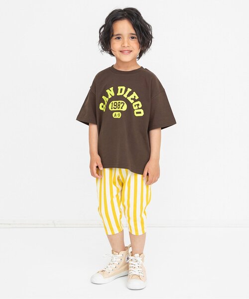 BREEZE(ブリーズ)の「【WEB限定】イロイロロゴ半袖Tシャツ(Tシャツ/カットソー・キッズ・オフホワイト/ターコイズブルー/ブラック/アイボリー/サックスブルー/ピンク/ライム/ラベンダー/ネイビー/オレンジ/パープル/イエロー・90/100/110/120/130/140/150/160)」の14枚目の写真