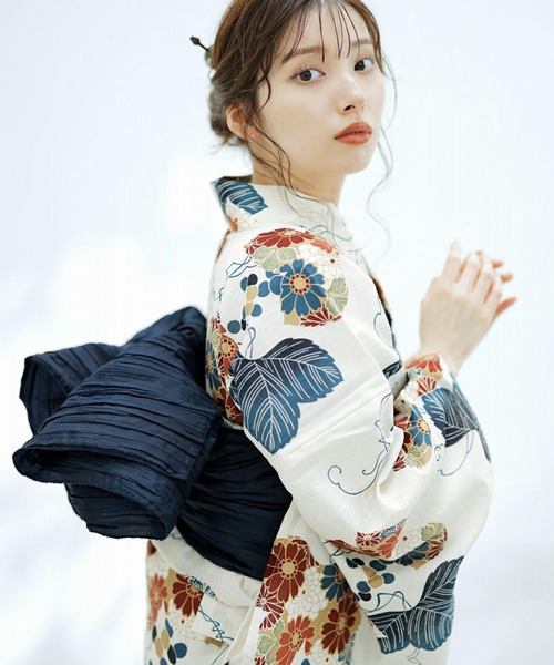 Dita(ディータ)の「しわ兵児帯 選べる47色 浴衣 帯【K】(和装小物・レディース・サンドベージュ/クリーム/ネイビー/アクア/パープル/ダークパープル/ラベンダー/イエロー/マスタード/コーラルピンク/レッド/ブラック/スカイブルー/ライラック/ボルドー/レモンイエロー/チョコ/ホワイト/セージグリーン/アッシュグレー/フレッシュイエロー/ライトパープル/テラコッタ/サーモンピンク/ダークブルー/ターコイズブルー/グレイッシュブルー/ライトイエロー/ベージュ/ローズ/ピンクベージュ/オレンジ/ダークグリーン/グレー/バイオレット/カーキ/ライトグレー/オリーブ/スモークピンク/ベビーピンク/ブルーグレー/エンジ/アッシュブラウン/ダークウッド/タン/レンガ/ピンク系その他・FREE)」の22枚目の写真