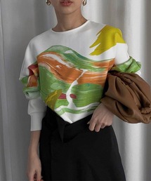 HAILEY WAVE ART SWEAT
