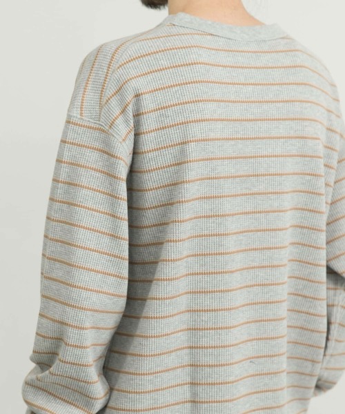 MILLER(ミラー)の「『別注』Miller×URBAN RESEARCH ワッフルボーダーT-SHIRTS(Tシャツ/カットソー・メンズ・ホワイト/グレー/ブルー系その他・LARGE/MEDIUM)」の12枚目の写真