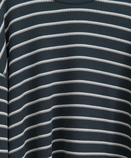 MILLER(ミラー)の「『別注』Miller×URBAN RESEARCH ワッフルボーダーT-SHIRTS(Tシャツ/カットソー・メンズ・ホワイト/グレー/ブルー系その他・LARGE/MEDIUM)」の16枚目の写真