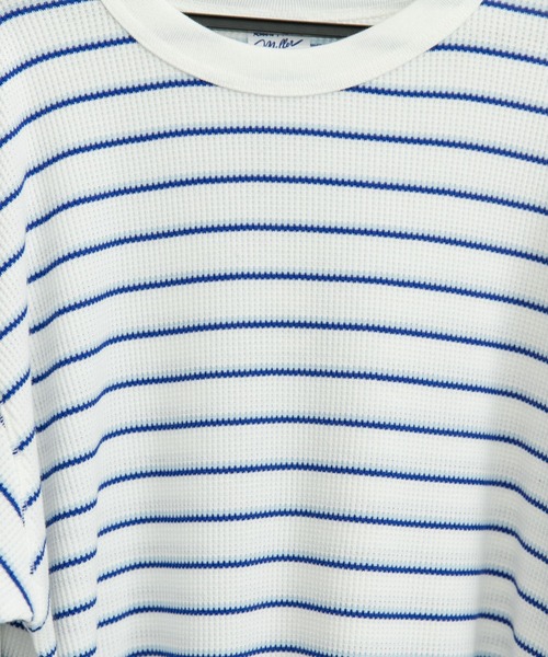 MILLER(ミラー)の「『別注』Miller×URBAN RESEARCH ワッフルボーダーT-SHIRTS(Tシャツ/カットソー・メンズ・ホワイト/グレー/ブルー系その他・LARGE/MEDIUM)」の17枚目の写真