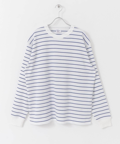 MILLER(ミラー)の「『別注』Miller×URBAN RESEARCH ワッフルボーダーT-SHIRTS(Tシャツ/カットソー・メンズ・ホワイト/グレー/ブルー系その他・LARGE/MEDIUM)」の18枚目の写真