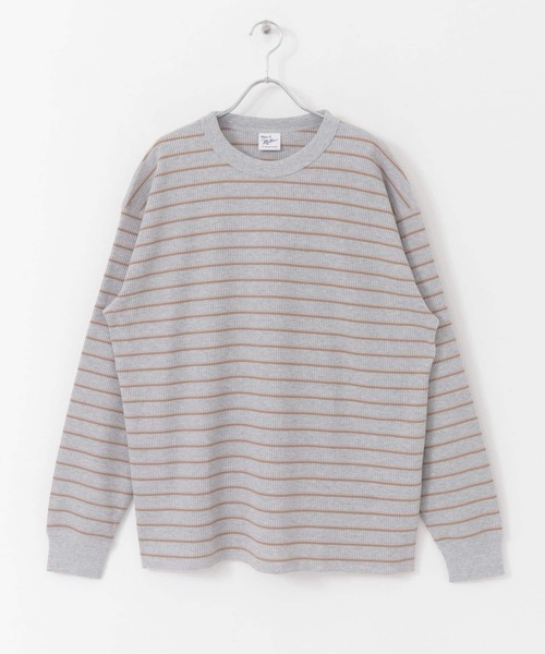 MILLER(ミラー)の「『別注』Miller×URBAN RESEARCH ワッフルボーダーT-SHIRTS(Tシャツ/カットソー・メンズ・ホワイト/グレー/ブルー系その他・LARGE/MEDIUM)」の19枚目の写真