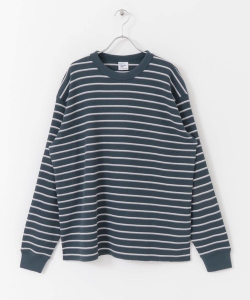 MILLER(ミラー)の「『別注』Miller×URBAN RESEARCH ワッフルボーダーT-SHIRTS(Tシャツ/カットソー・メンズ・ホワイト/グレー/ブルー系その他・LARGE/MEDIUM)」の20枚目の写真