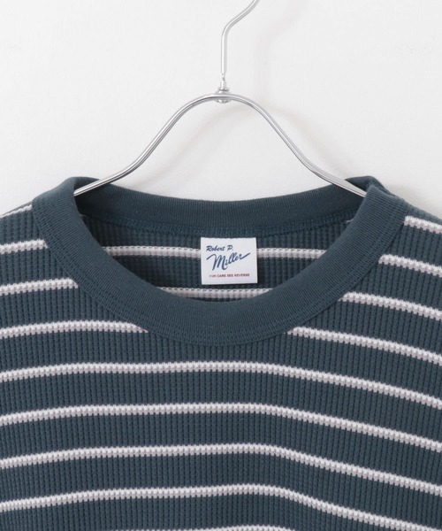 MILLER(ミラー)の「『別注』Miller×URBAN RESEARCH ワッフルボーダーT-SHIRTS(Tシャツ/カットソー・メンズ・ホワイト/グレー/ブルー系その他・LARGE/MEDIUM)」の22枚目の写真