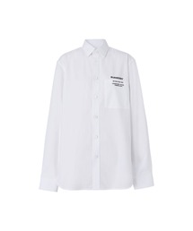 スリムフィット ホースフェリープリント ストレッチコットン シャツ