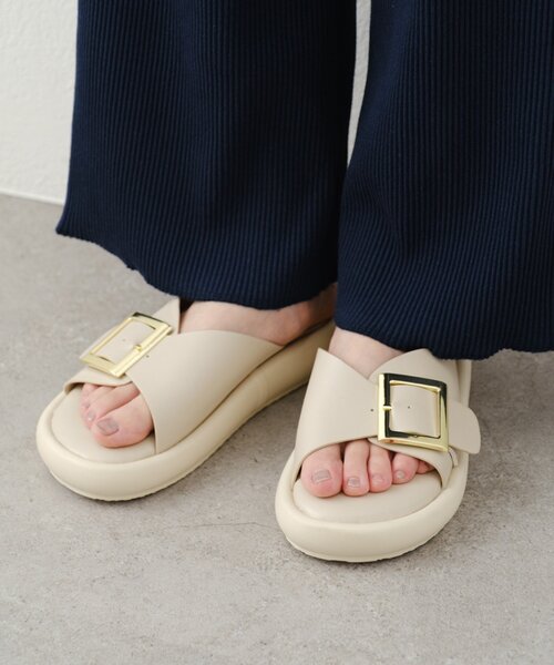 CIAOPANIC TYPY(チャオパニックティピー)の「バックルベルト厚底サンダル(サンダル・レディース・ブラウン/ブラック/アイボリー・SMALL/MEDIUM/LARGE)」の16枚目の写真