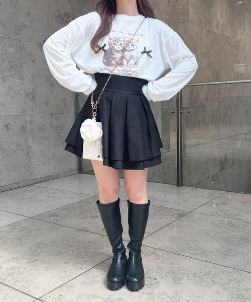 apres jour(アプレジュール)の「猫アソートリボンロンT【ZOZOTOWN限定アイテム】(Tシャツ/カットソー・レディース・レッド/ピンク/ブラック/ブルー・X-LARGE/フリー)」の18枚目の写真