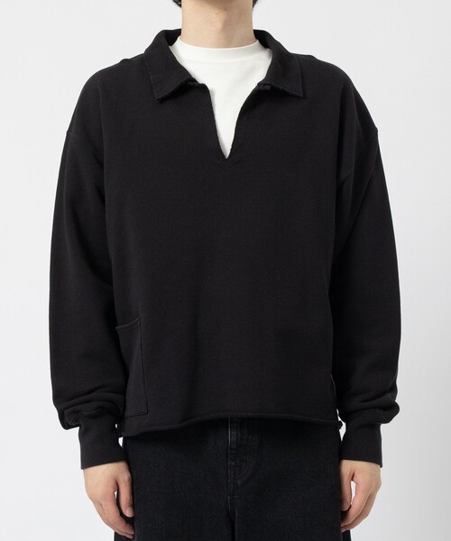 PUBLIC TOKYO(パブリックトウキョウ)の「RE: SHIOTA×GOAT スキッパー(スウェット・メンズ・オレンジ/パープル/グリーン/ブラック/グレー・FREE)」の6枚目の写真