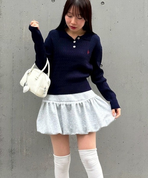U.S. POLO ASSN.(ユーエスポロアッスン)の「【U.S. POLO ASSN. ×RMAF】ケーブルポロニットプルオーバー(ニット/セーター・レディース・ネイビー/ボルドー/グレー/オフホワイト/ブルー・FREE)」の19枚目の写真