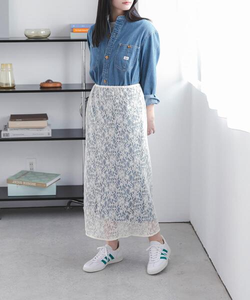 URBAN RESEARCH DOORS(アーバンリサーチドアーズ)の「ElisaNovelli レース巻きスカート(スカート・レディース・ブラック系その他/ホワイト系その他・ONE)」の4枚目の写真