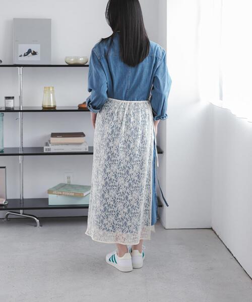 URBAN RESEARCH DOORS(アーバンリサーチドアーズ)の「ElisaNovelli レース巻きスカート(スカート・レディース・ブラック系その他/ホワイト系その他・ONE)」の6枚目の写真