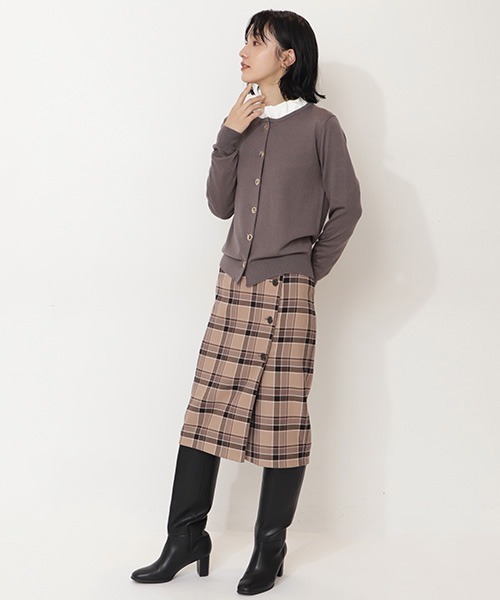 NATURAL BEAUTY BASIC(ナチュラルビューティーベーシック)の「リバーシブルチェックスカート(スカート・レディース・ベージュ系その他/グレー系その他・SMALL/MEDIUM/X-SMALL)」の1枚目の写真