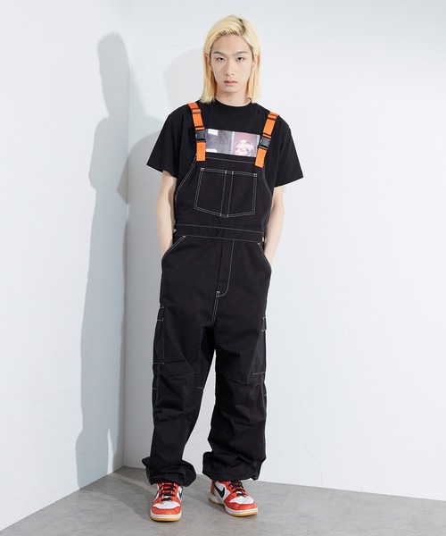 EDWIN(エドウィン)の「EDWIN エドウィン WEB限定【ユニセックス】 EDWIN STEPMARK バルーンオーバーオール サロペット ビブ カーゴパンツ(サロペット/オーバーオール・メンズ・ホワイト/ブラック/パープル/ターコイズブルー/オレンジ・MEDIUM/LARGE)」の16枚目の写真
