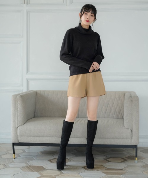 Newlyme(ニューリーミー)の「厚底ストレッチフィットロングブーツ(ブーツ・レディース・ブラック/ブラウン/クリアブラック/ホワイト・23cm/23.5cm/24cm/24.5cm/25cm/25㎝/22.5cm/23㎝/23.5㎝/24.0cm)」の14枚目の写真