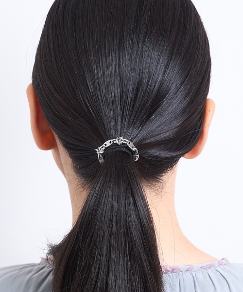 Zoule(ゾーラ)の「Zoule ゾーラ:STAINLESS ステンレスシリーズ Stainless H-2 ヘアー ポニー ヘアゴム(ヘアゴム・レディース・シルバー/ゴールド・FREE)」の4枚目の写真