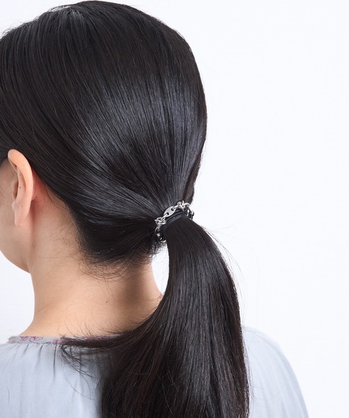 Zoule(ゾーラ)の「Zoule ゾーラ:STAINLESS ステンレスシリーズ Stainless H-2 ヘアー ポニー ヘアゴム(ヘアゴム・レディース・シルバー/ゴールド・FREE)」の5枚目の写真