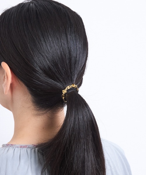 Zoule(ゾーラ)の「Zoule ゾーラ:STAINLESS ステンレスシリーズ Stainless H-2 ヘアー ポニー ヘアゴム(ヘアゴム・レディース・シルバー/ゴールド・FREE)」の8枚目の写真