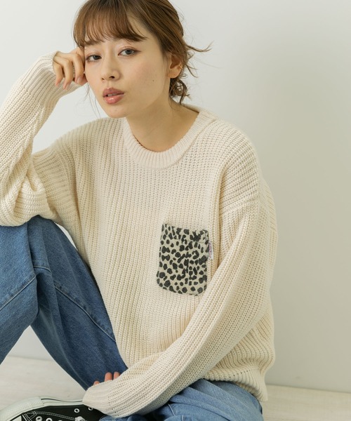 URBAN RESEARCH Sonny Label(アーバンリサーチサニーレーベル)の「ハリスツイードポケットニットプルオーバー(Tシャツ/カットソー・レディース・ネイビー/オフホワイト/ライトグレー/ブラウン・FREE)」の19枚目の写真