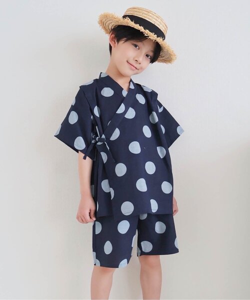 BREEZE(ブリーズ)の「【WEB限定】NEW BOYS甚平(浴衣・キッズ・ブルー/オフホワイト/マスタード/ネイビー・100/110/120/130/140/150/160)」の10枚目の写真