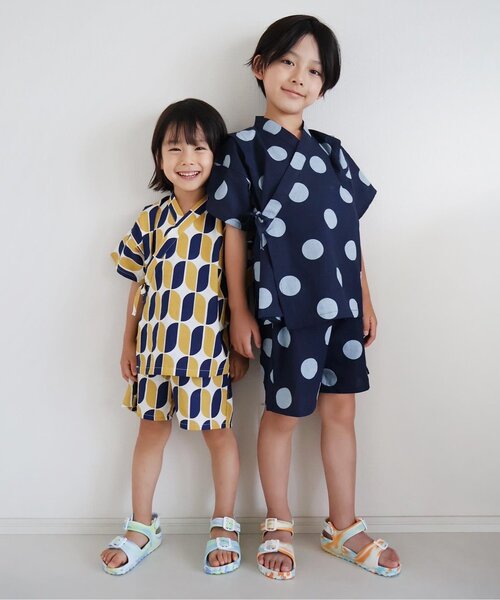 BREEZE(ブリーズ)の「【WEB限定】NEW BOYS甚平(浴衣・キッズ・ブルー/オフホワイト/マスタード/ネイビー・100/110/120/130/140/150/160)」の11枚目の写真