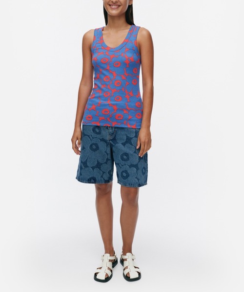 marimekko(マリメッコ)の「Uusia Unikko / jersey top(タンクトップ・レディース・ブラック/ブルー・X-SMALL/SMALL/MEDIUM/LARGE)」の2枚目の写真