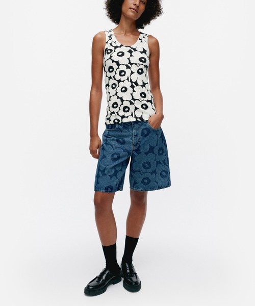 marimekko(マリメッコ)の「Uusia Unikko / jersey top(タンクトップ・レディース・ブラック/ブルー・X-SMALL/SMALL/MEDIUM/LARGE)」の1枚目の写真