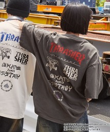 THRASHER | THRASHER/スラッシャー 別注 ヴィンテージライクグラフィックプリント ロゴ刺繍 ピグメント加工半袖Tシャツ(Tシャツ/カットソー)