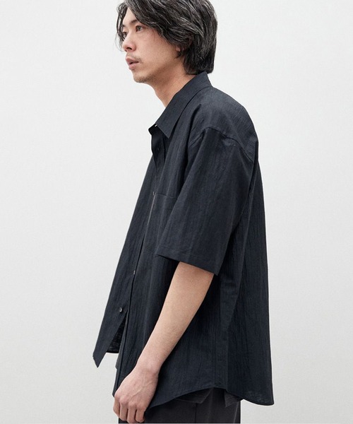 LIDNM(リドム)の「LINEN COTTON WASHER H/S(シャツ/ブラウス・メンズ・ブルー系その他/ホワイト系その他・SMALL/MEDIUM/LARGE)」の22枚目の写真