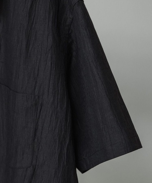 LIDNM(リドム)の「LINEN COTTON WASHER H/S(シャツ/ブラウス・メンズ・ブルー系その他/ホワイト系その他・SMALL/MEDIUM/LARGE)」の7枚目の写真